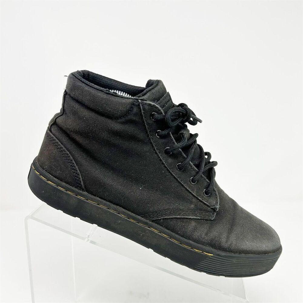 Dr. Martens Cairo Chukka Black Canvas Boots Size 9 Casual Lace Up